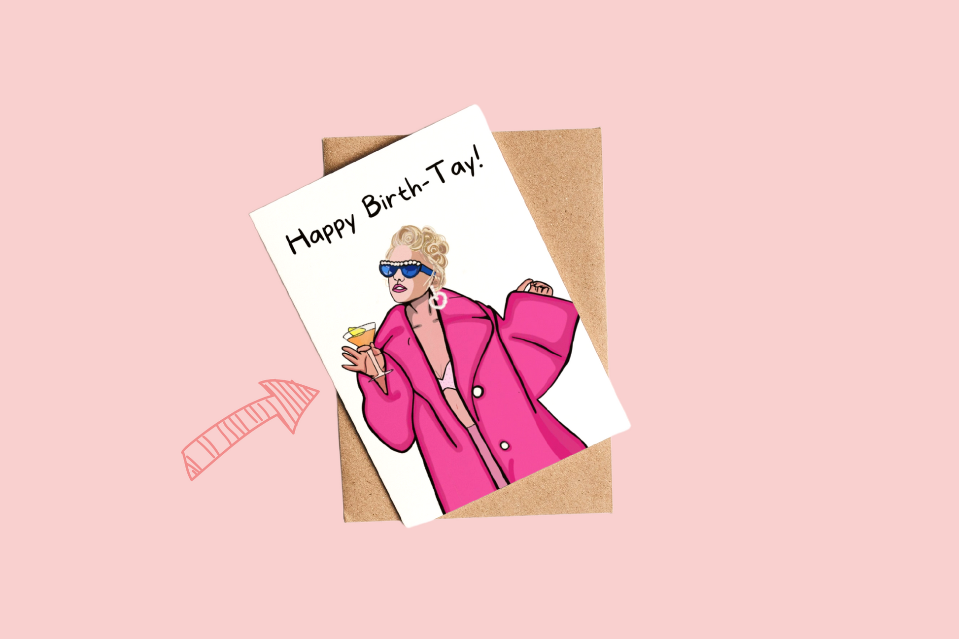 Happy Birth-Tay! | Taylor Swift-inspired Birthday Blank Greetings Card