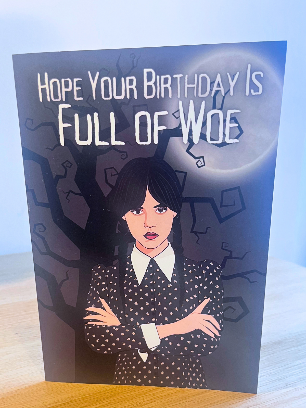 Wednesday Addams Blank A5 Birthday Card
