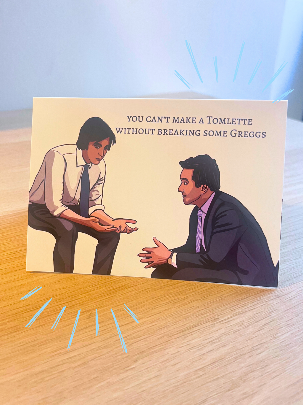 Succession Tom and Greg Card | You Can’t Make a Tomlette | Funny Blank Greeting