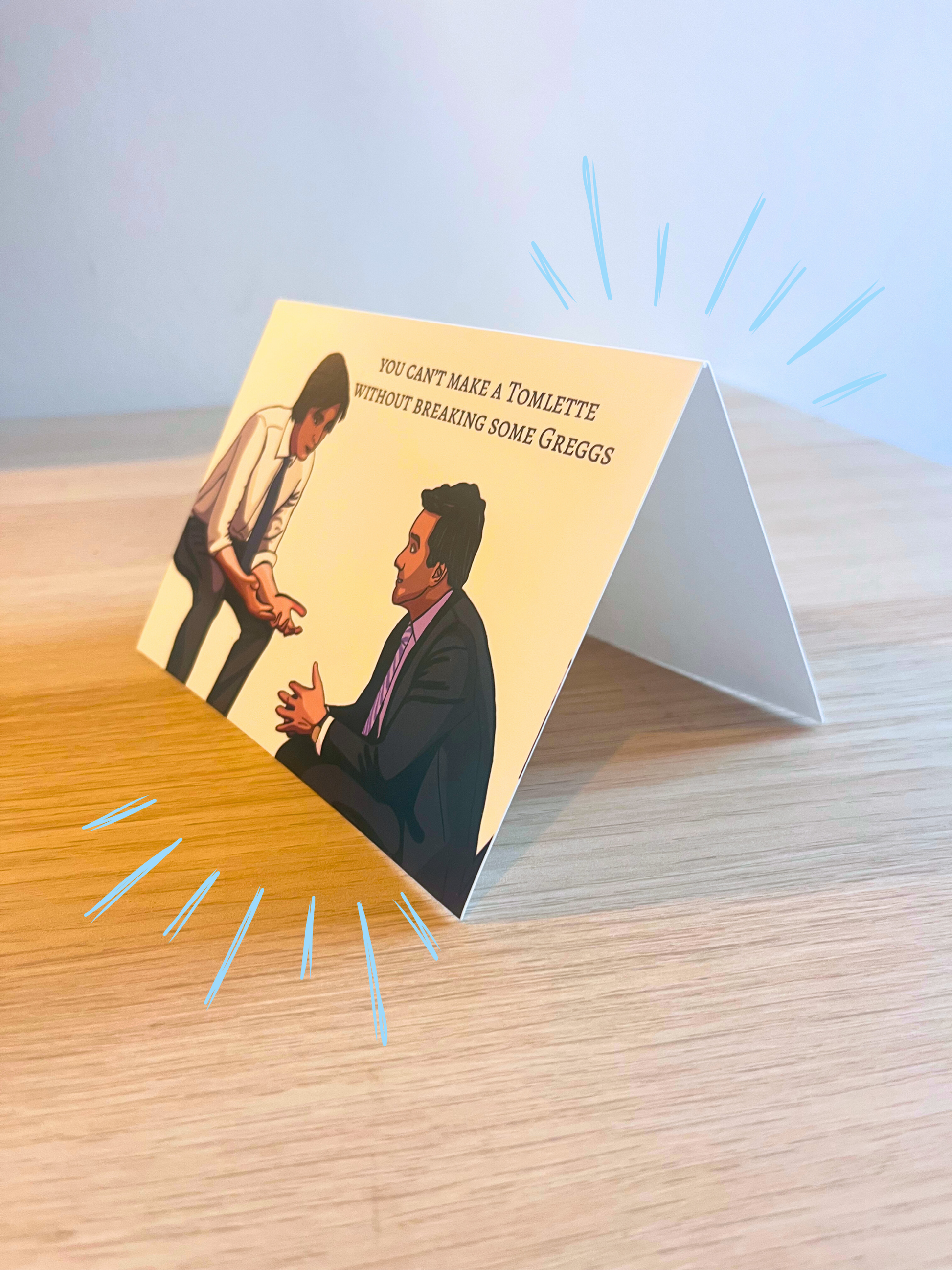 Succession Tom and Greg Card | You Can’t Make a Tomlette | Funny Blank Greeting