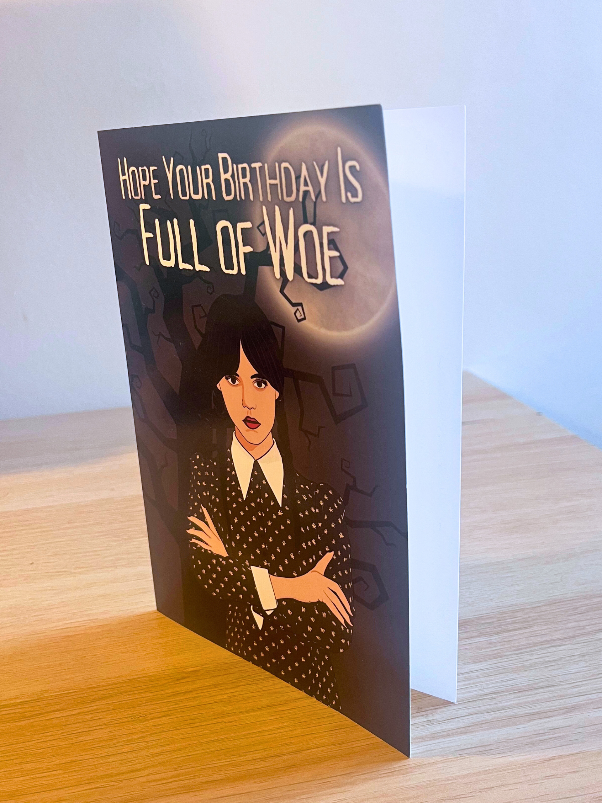 Wednesday Addams Blank A5 Birthday Card