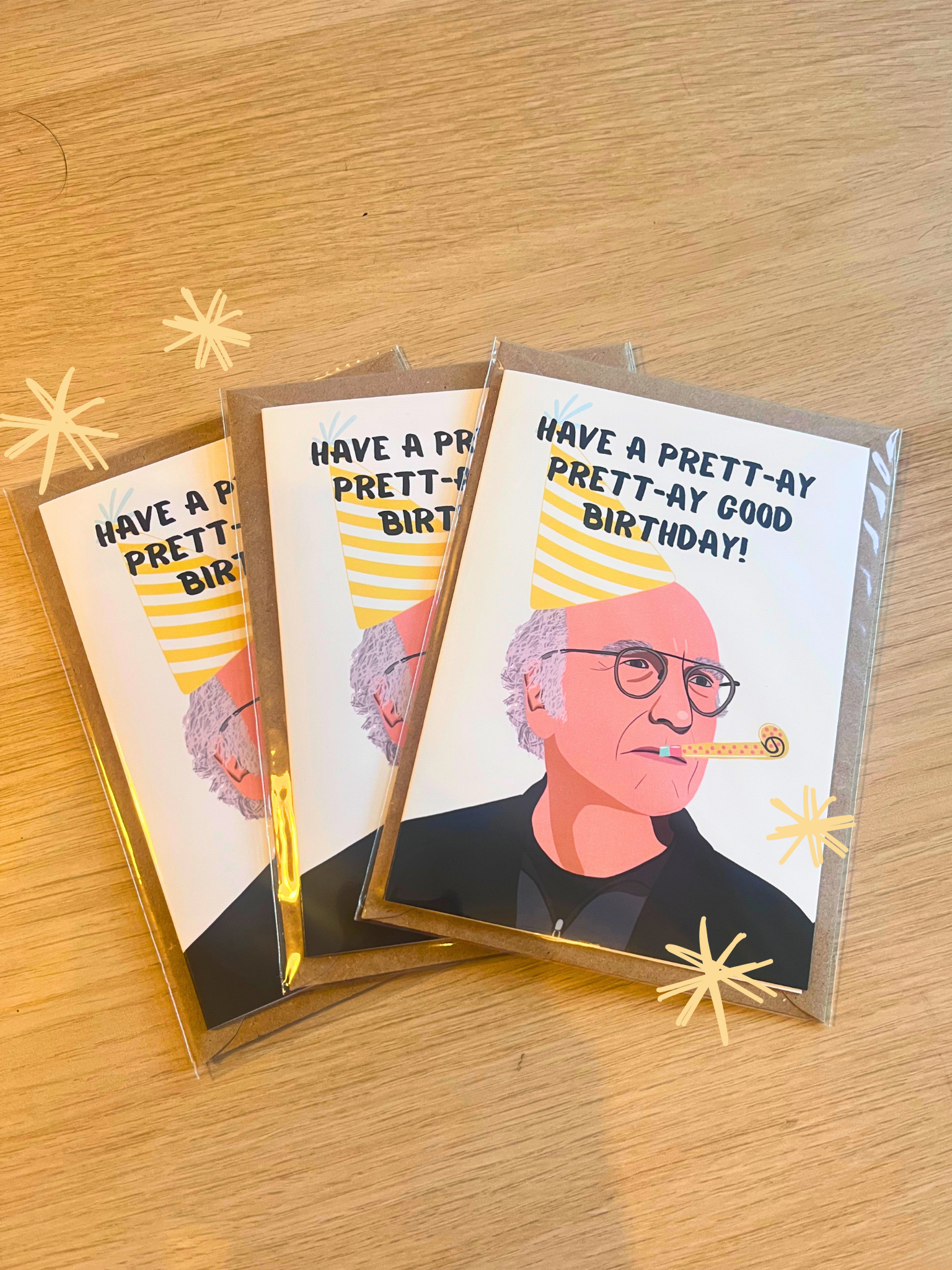 Funny Larry David Birthday Card – Curb Your Enthusiasm-Inspired Greeting
