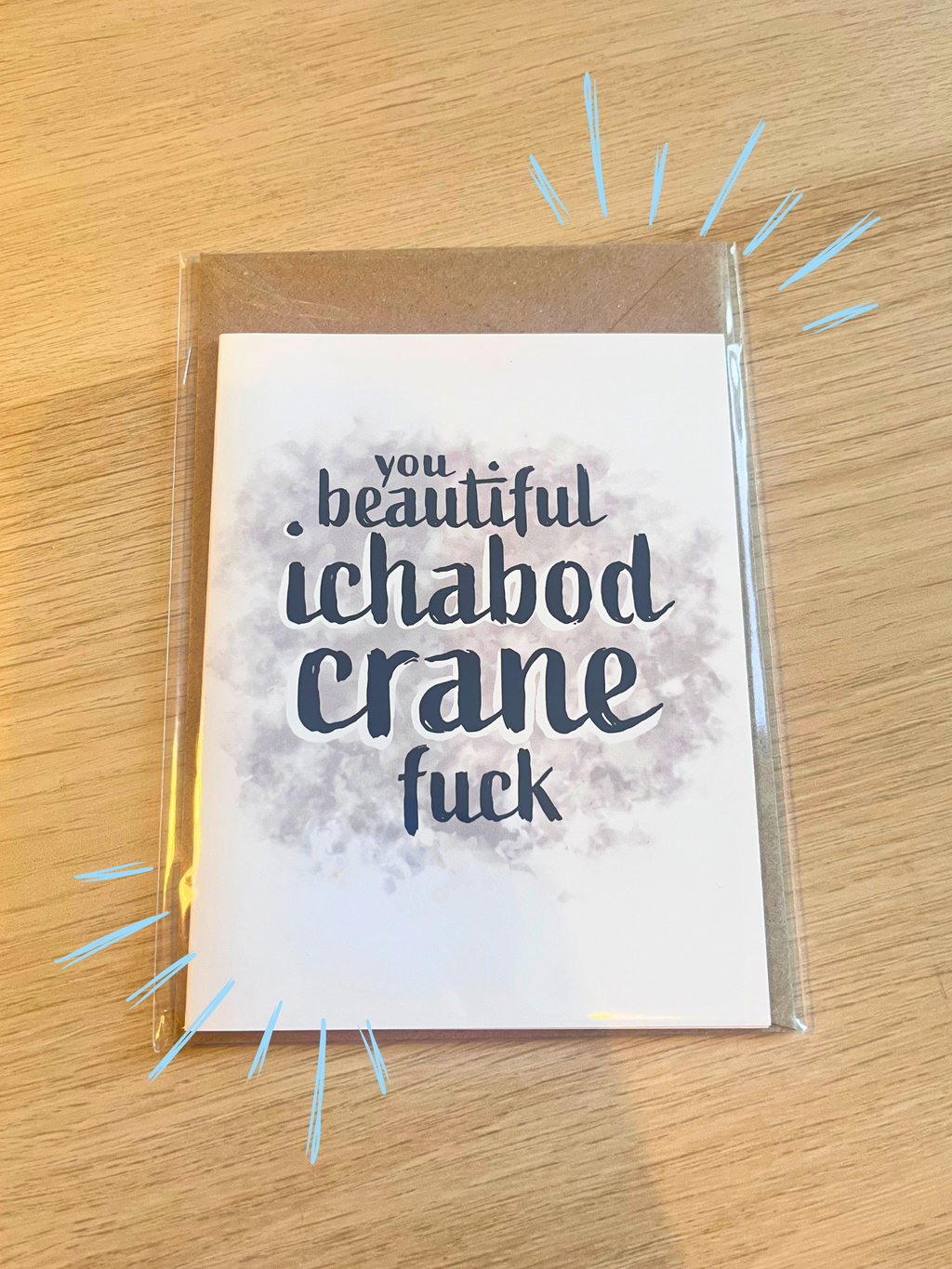 Beautiful Ichabod Crane F*** | Succession-Inspired Blank Greetings Card