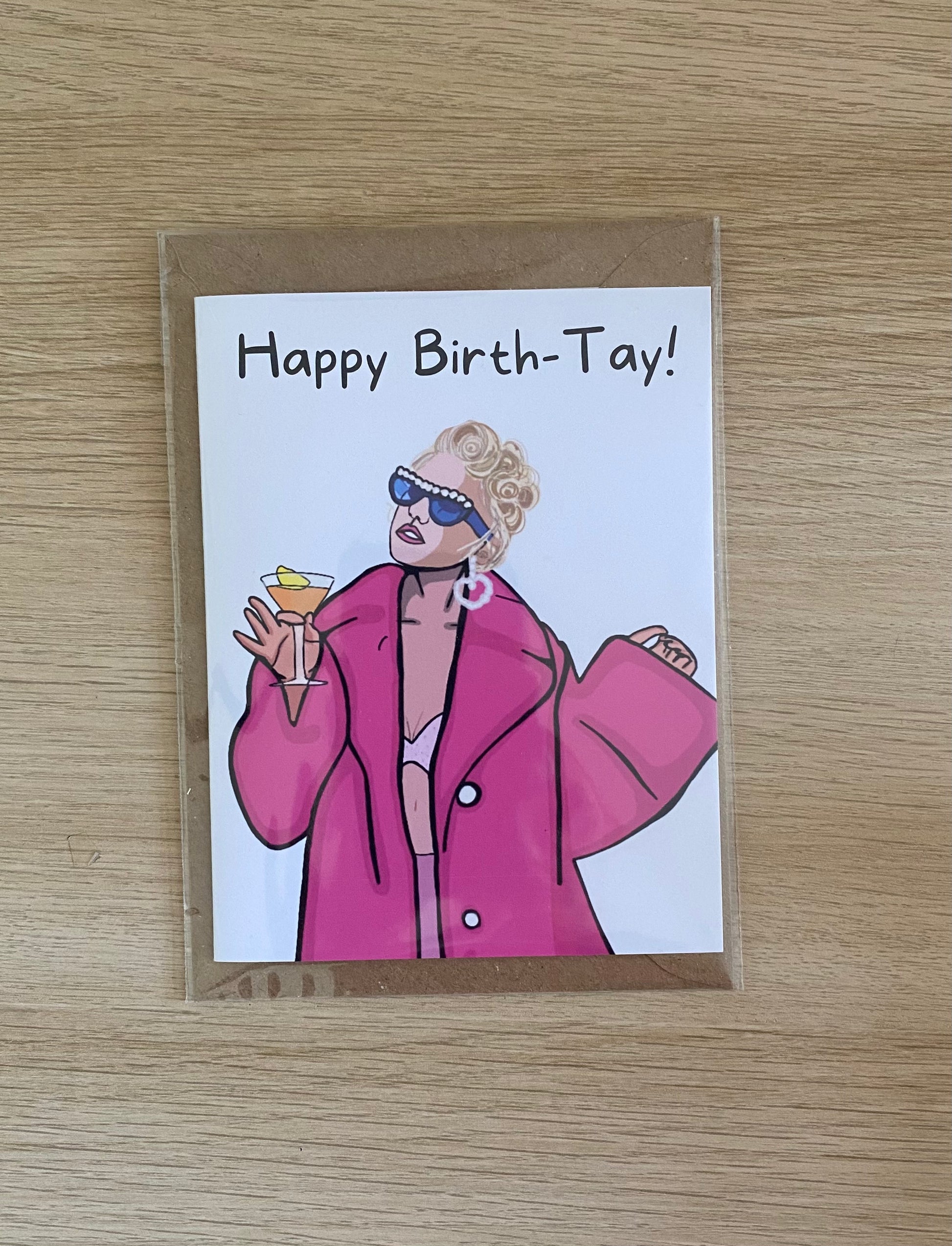 Happy Birth-Tay! | Taylor Swift-inspired Birthday Blank Greetings Card