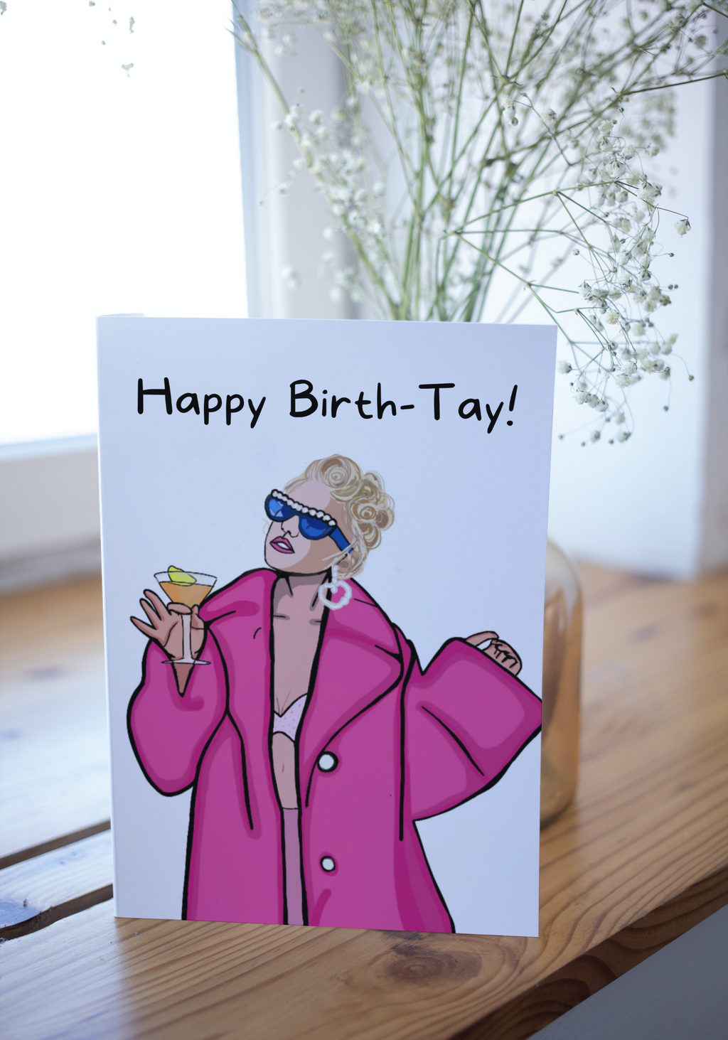 Happy Birth-Tay! | Taylor Swift-inspired Birthday Blank Greetings Card